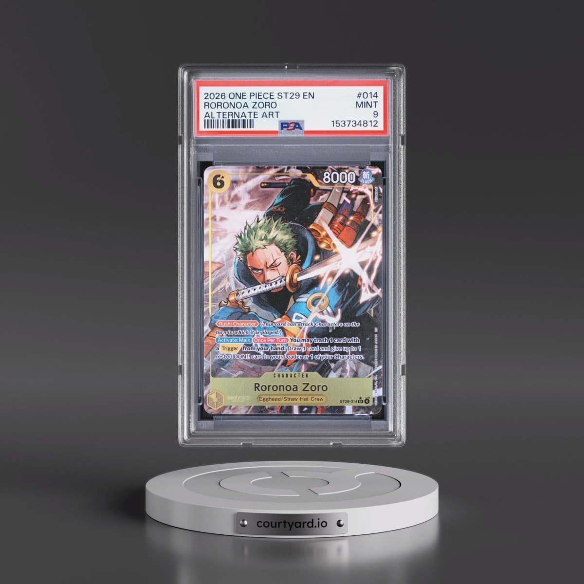 2026 One Piece Starter Deck ST29-Egghead #014 Roronoa Zoro - Alternate Art (PSA 9 MINT)