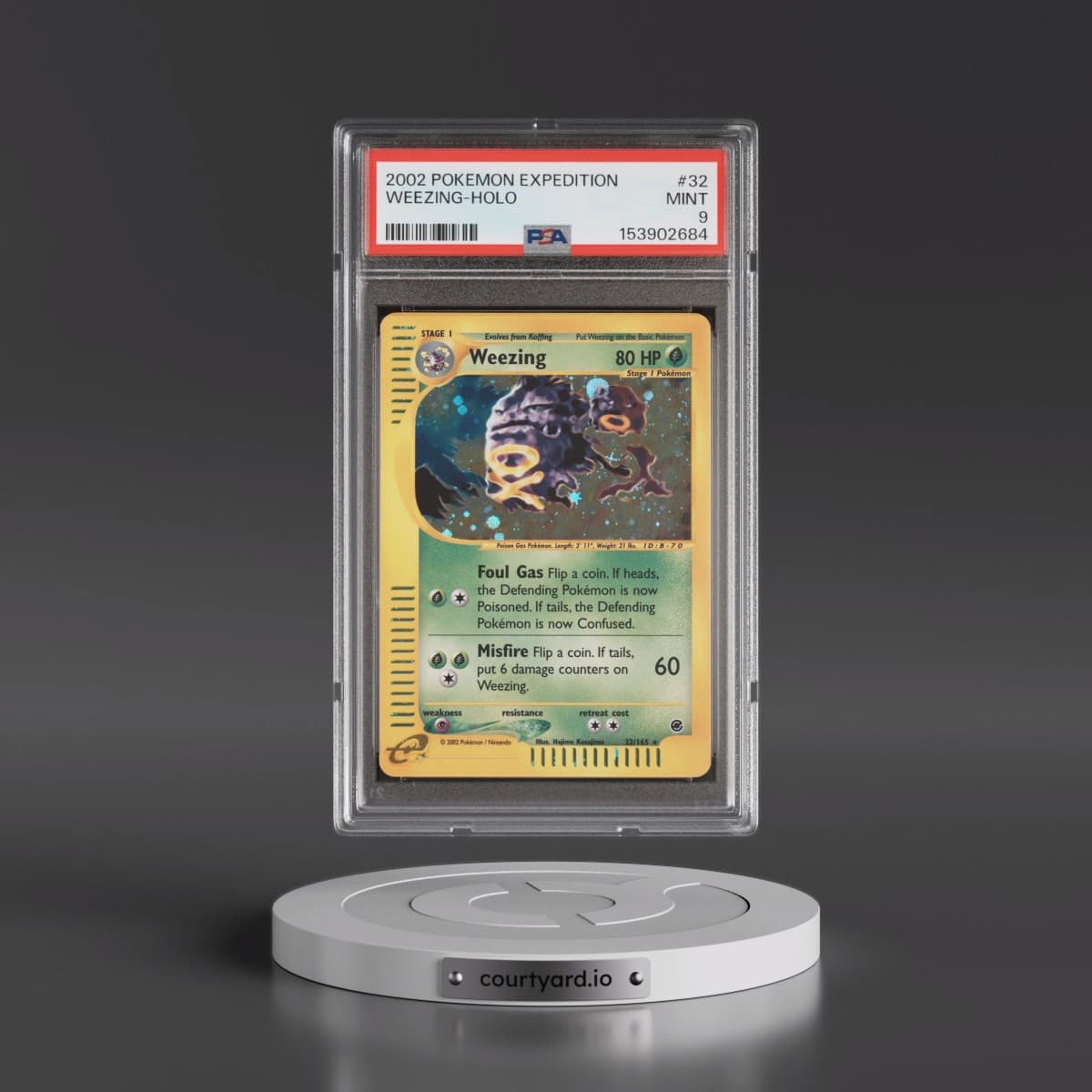 2002 Pokémon Expedition #32 Weezing - Holo (PSA 9 MINT)