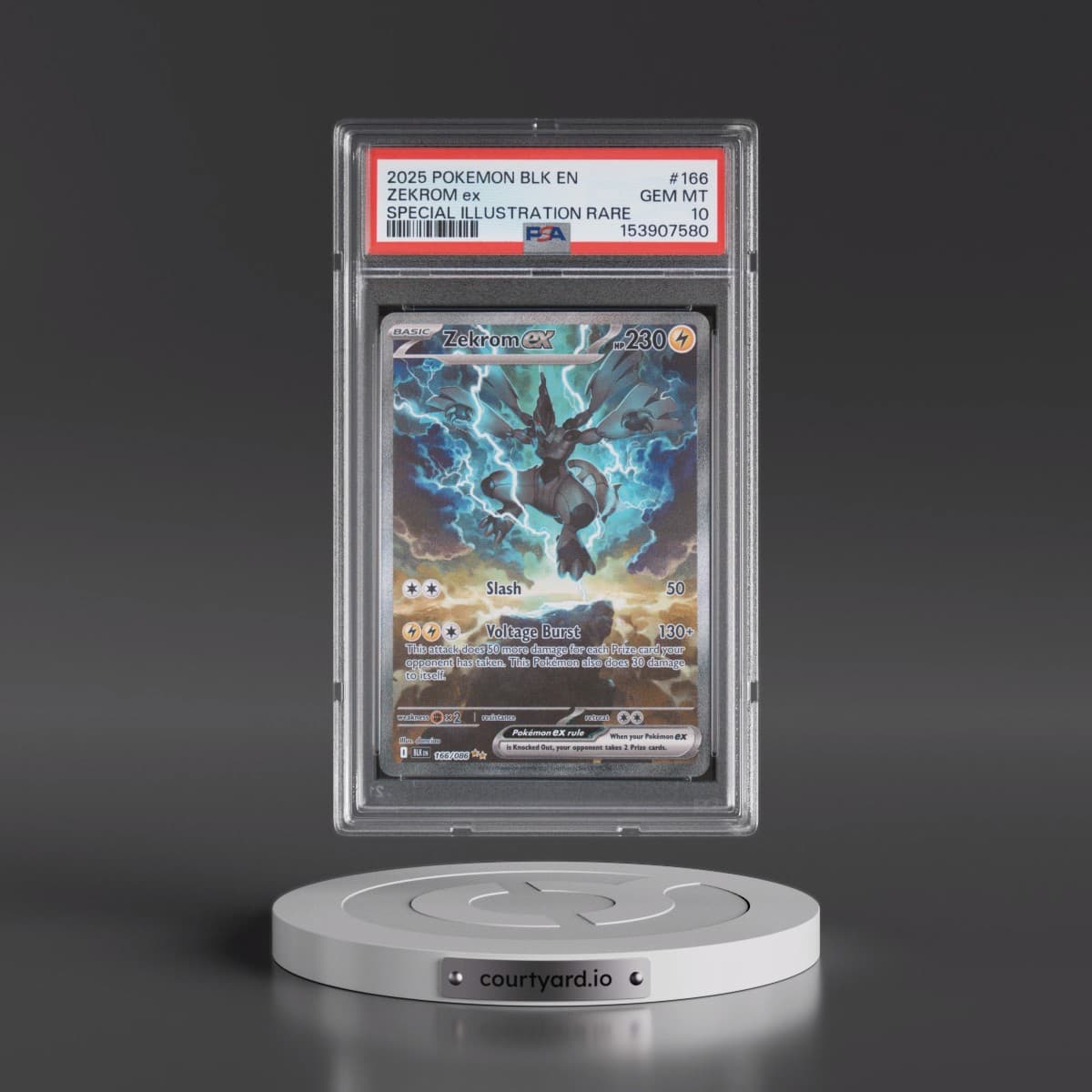 2025 Pokémon Blk EN-Black Bolt #166 Zekrom EX - Holo Special Illustration Rare (PSA 10 GEM MINT)