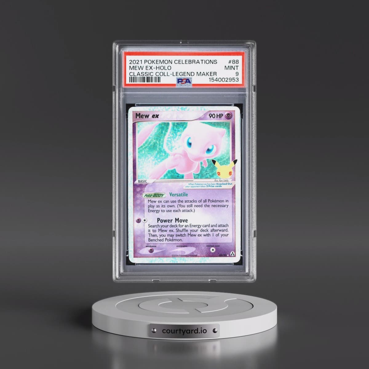2021 Pokémon Celebrations Classic Collection #88 Mew EX - Holo Holo (PSA 9 MINT)