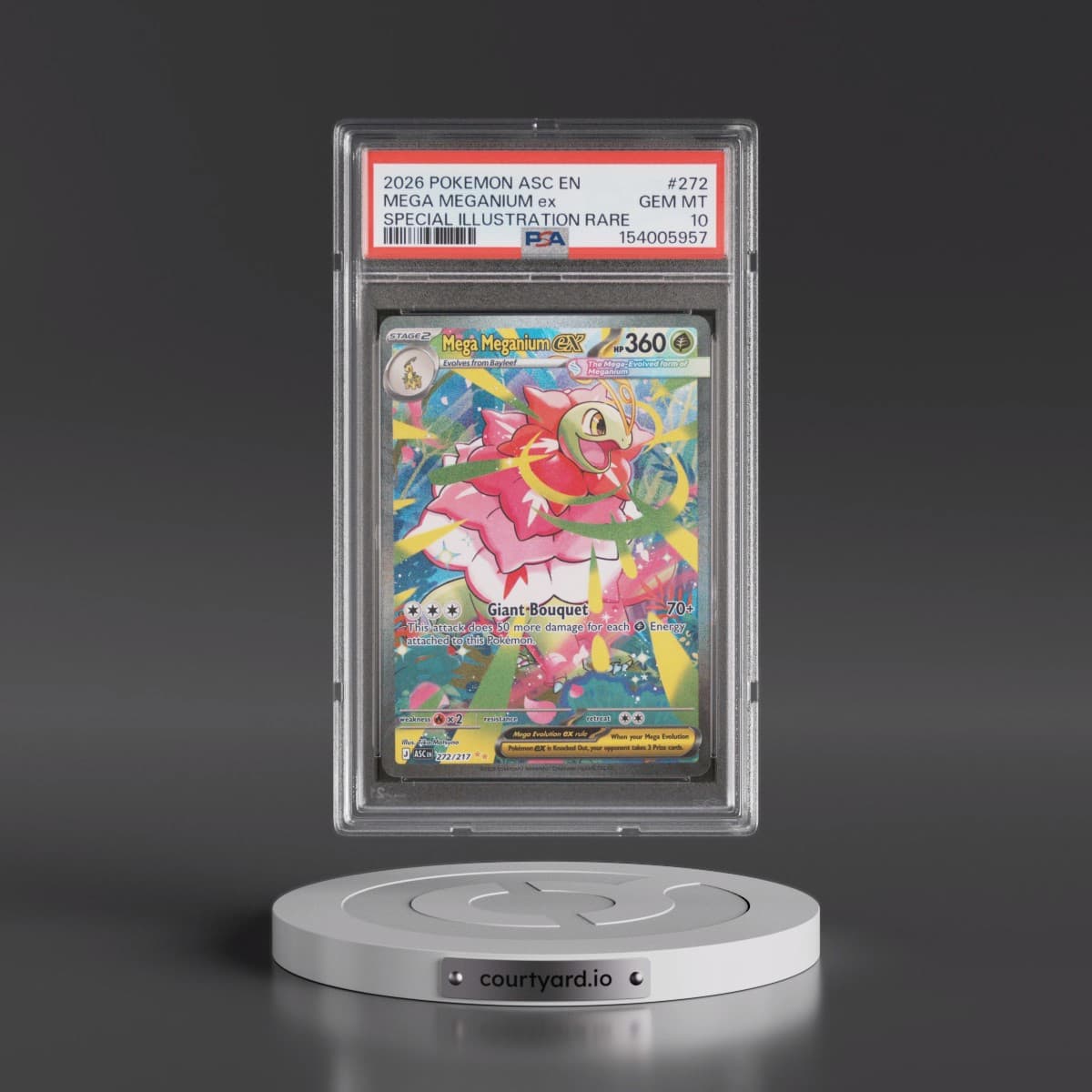 2026 Pokémon Asc EN-Ascended Heroes #272 Mega Meganium EX - Holo Special Illustration Rare (PSA 10 GEM MINT)