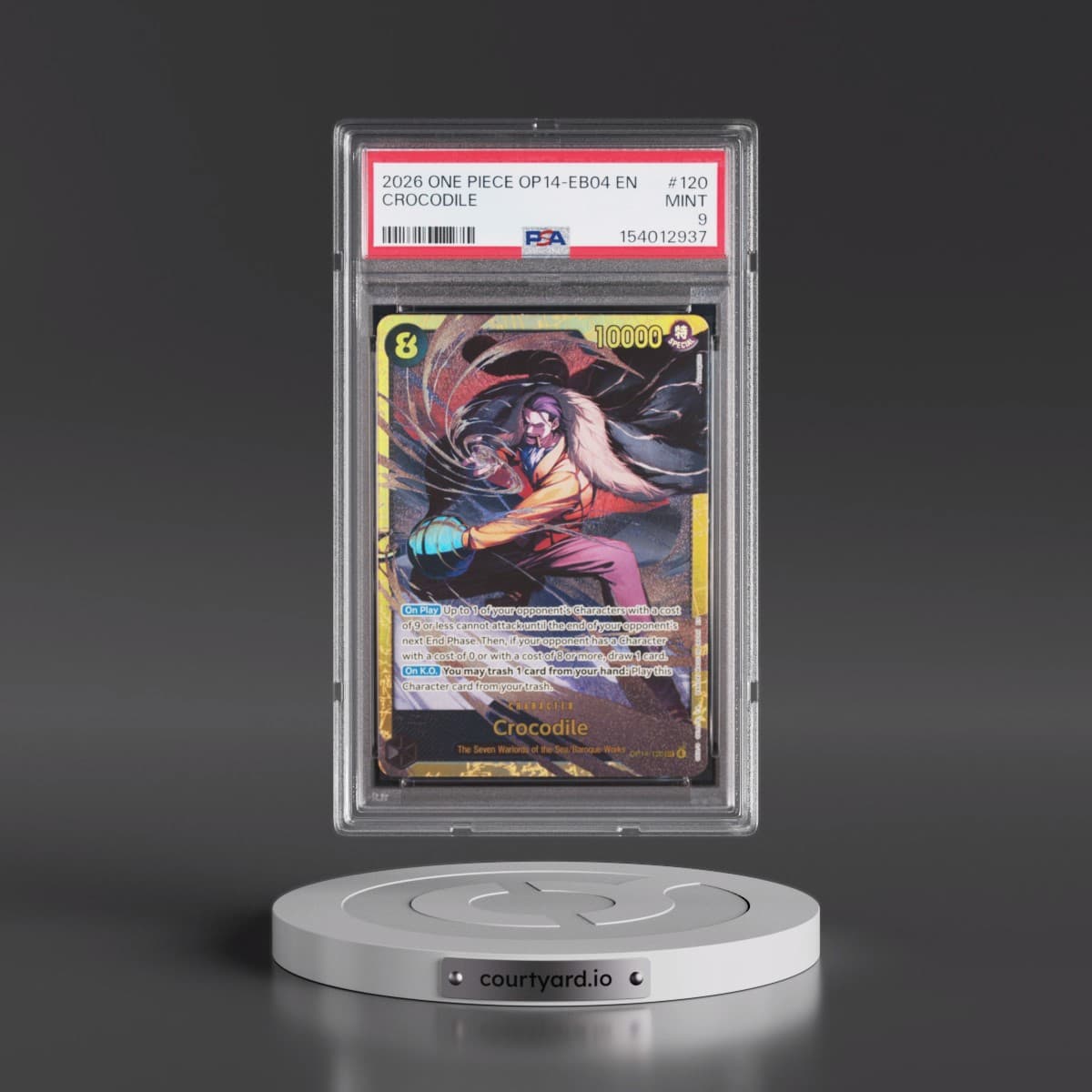2026 One Piece OP14-EB04-the Azure Sea's Seven #120 Crocodile (PSA 9 MINT)