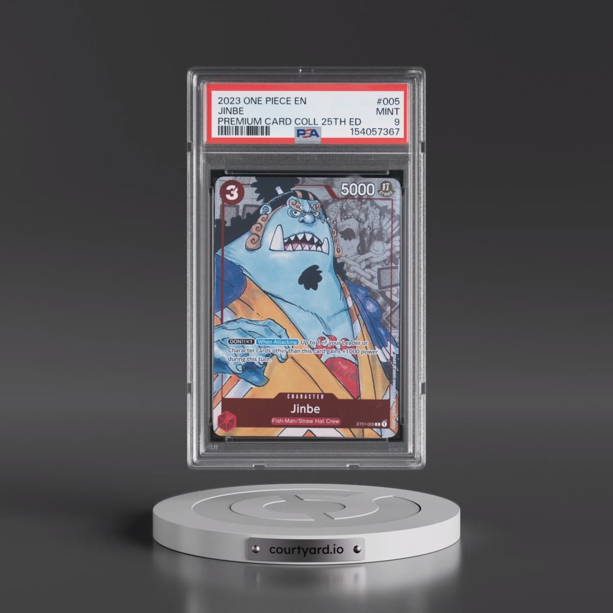 2023 One Piece Premium Card Collection 25th Edition #005 Jinbe (PSA 9 MINT)