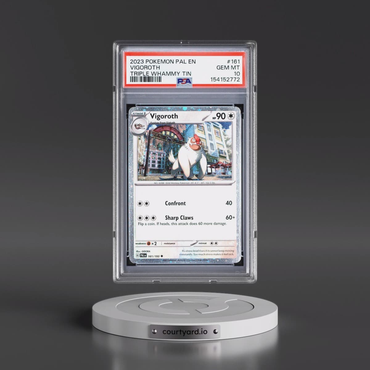2023 Pokémon Pal EN-Paldea Evolved #161 Vigoroth - Triple Whammy Tin (PSA 10 GEM MINT)