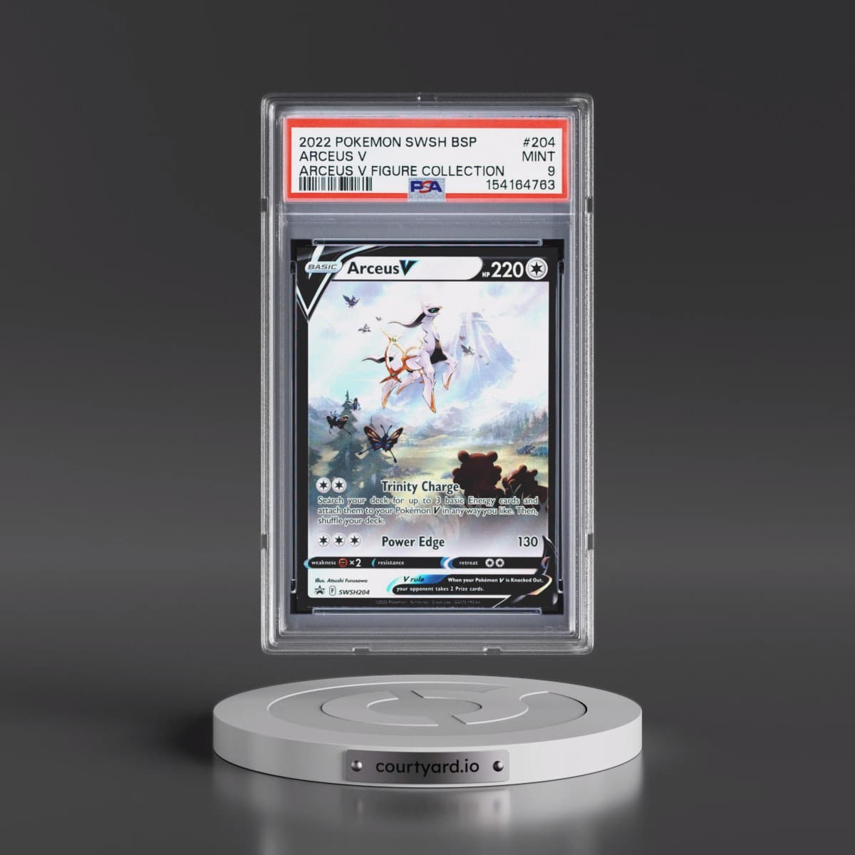 2022 Pokémon Swsh Black Star Promo #204 Arceus V - Holo Arceus V Figure Collection (PSA 9 MINT)