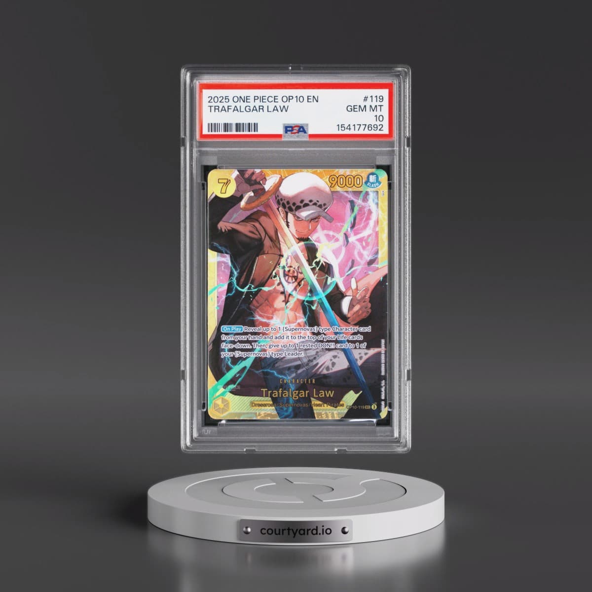 2025 One Piece OP10-Royal Blood #119 Trafalgar Law (PSA 10 GEM MINT)