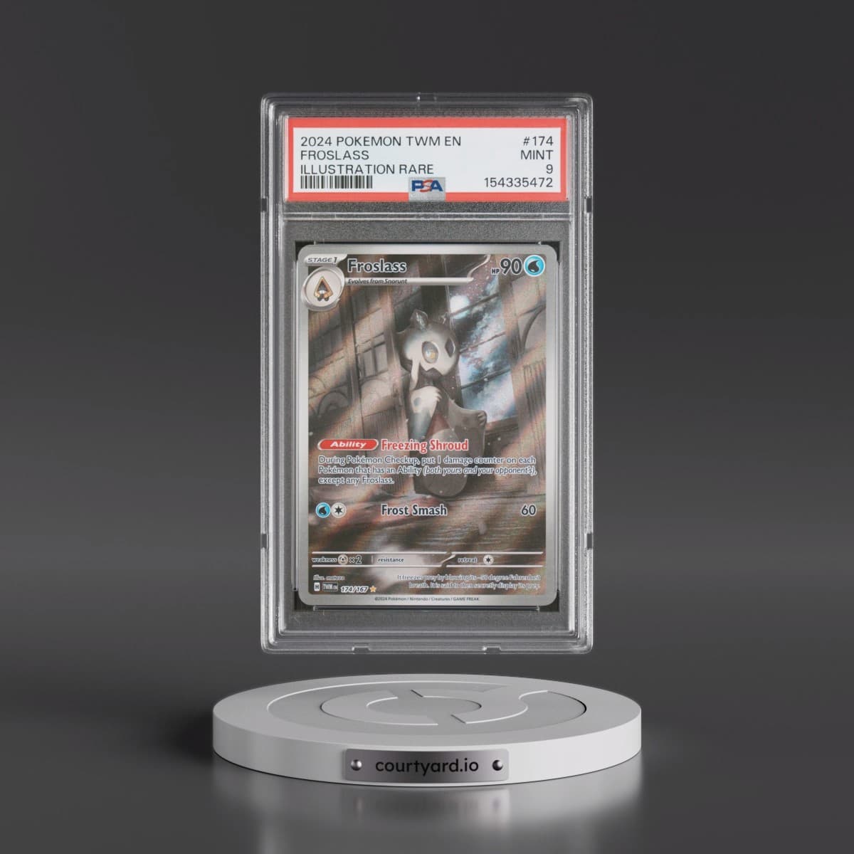 2024 Pokémon Twm EN-Twilight Masquerade #174 Froslass - Illustration Rare (PSA 9 MINT)