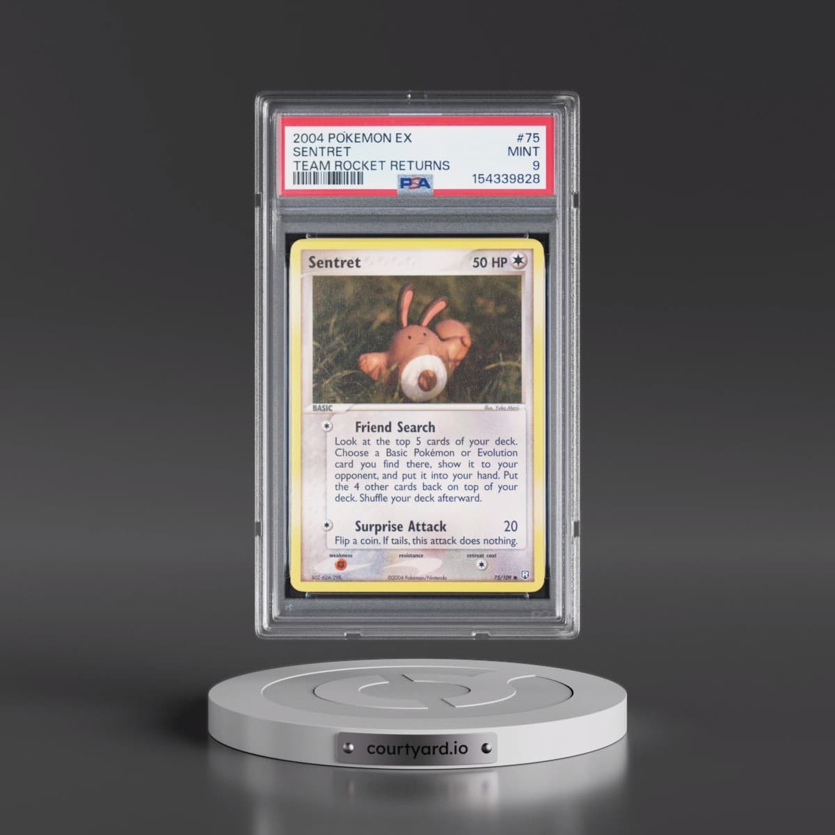2004 Pokémon EX Team Rocket Returns #75 Sentret (PSA 9 MINT)