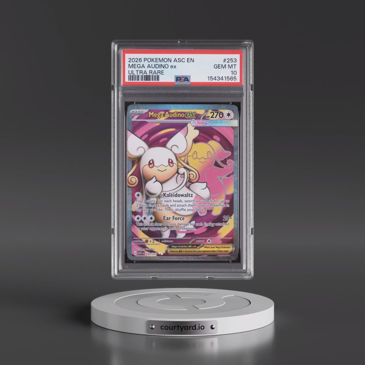 2026 Pokémon Asc EN-Ascended Heroes #253 Mega Audino EX - Holo Ultra Rare (PSA 10 GEM MINT)