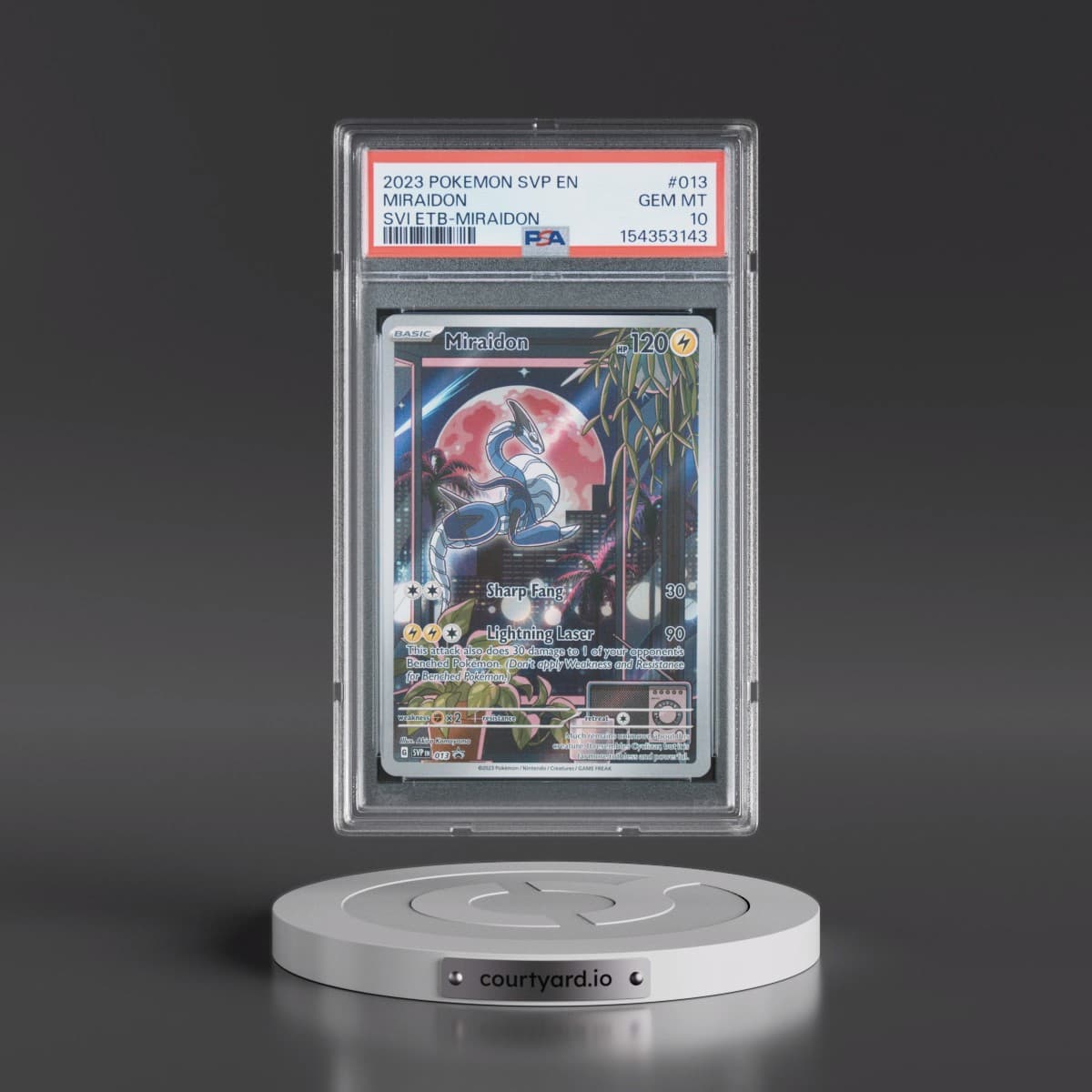 2023 Pokémon Svp EN-SV Black Star Promo #013 Miraidon - Scarlet & Violet Elite Trainer Box-Miraidon (PSA 10 GEM MINT)