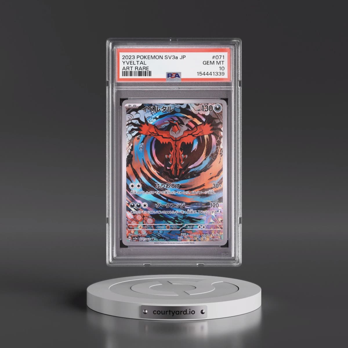 2023 Pokémon Sv3a-Raging Surf #071 Yveltal - Art Rare (PSA 10 GEM MINT)