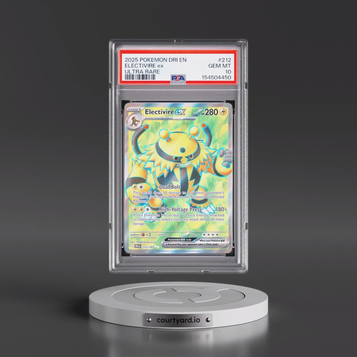 2025 Pokémon Dri EN-Destined Rivals #212 Electivire EX - Holo Ultra Rare (PSA 10 GEM MINT)