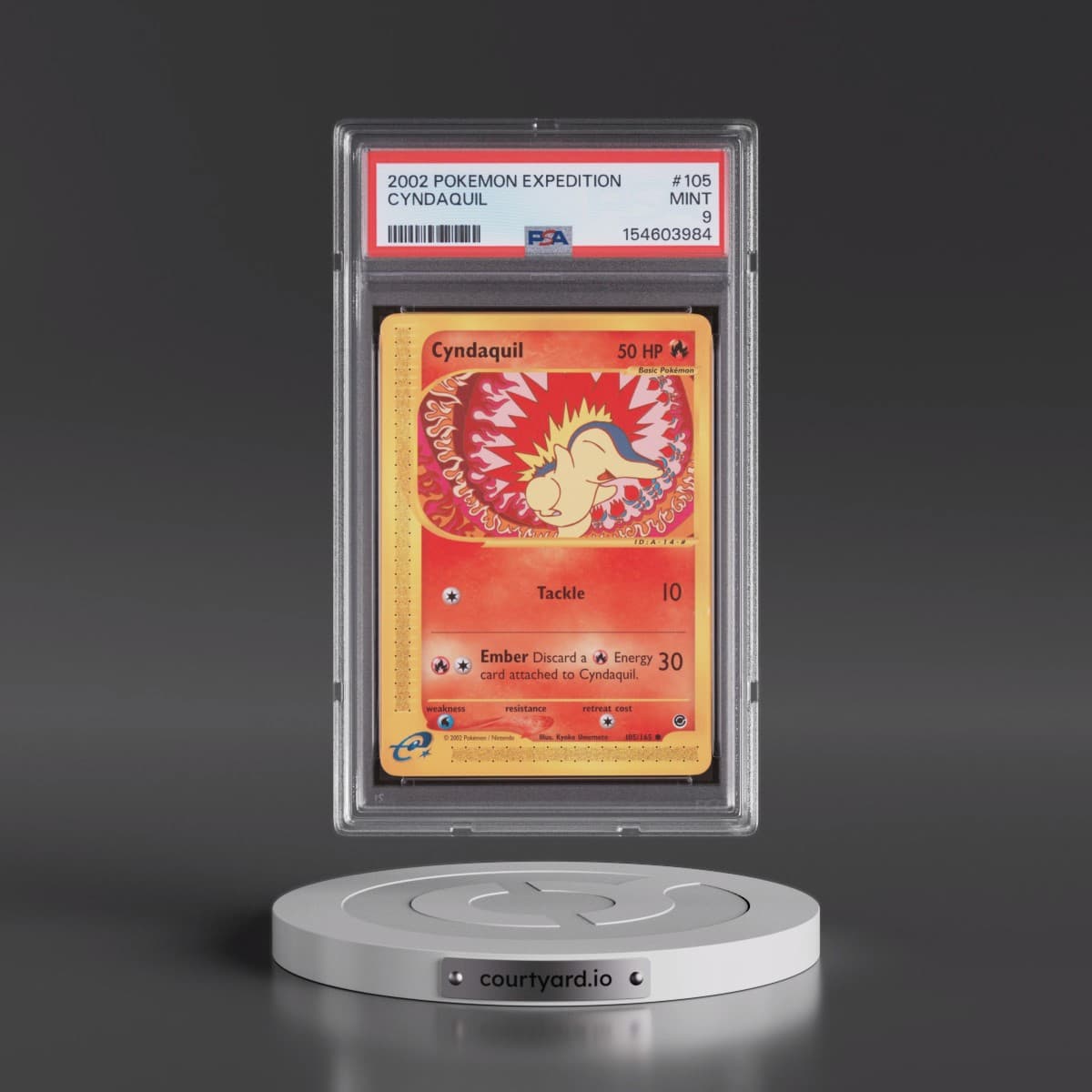 2002 Pokémon Expedition #105 Cyndaquil (PSA 9 MINT)