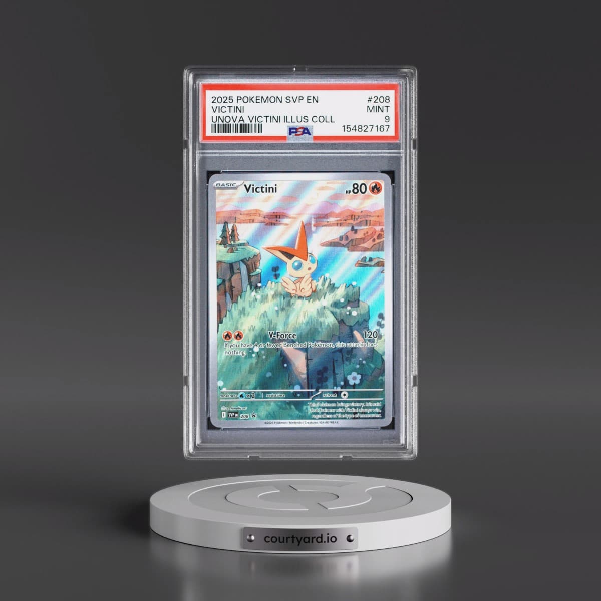2025 Pokémon Svp EN-SV Black Star Promo #208 Victini - Unova Victini Illustration Collection (PSA 9 MINT)