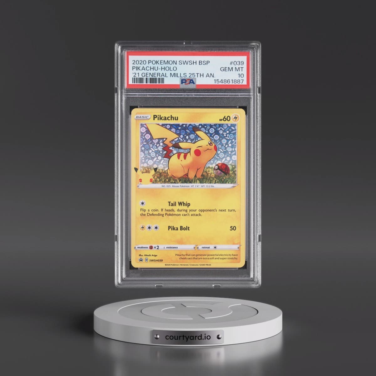 2020 Pokémon Swsh Black Star Promo #039 Pikachu - Holo 2021 General Mills 25th Anniversary (PSA 10 GEM MINT)