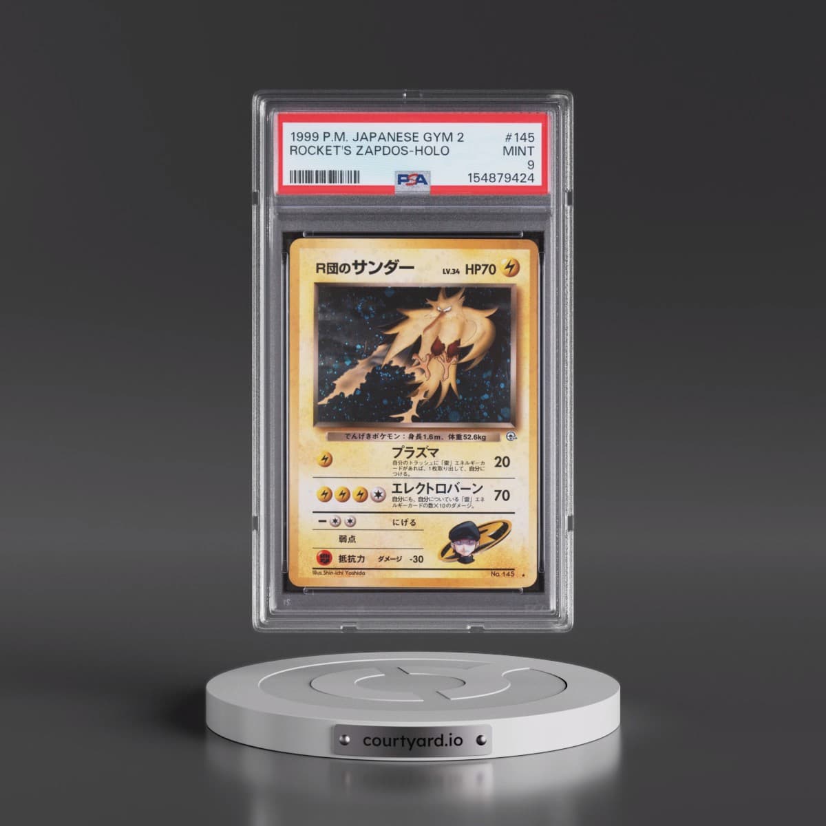 1999 Pokémon Gym 2 #145 Rocket's Zapdos - Holo (PSA 9 MINT)