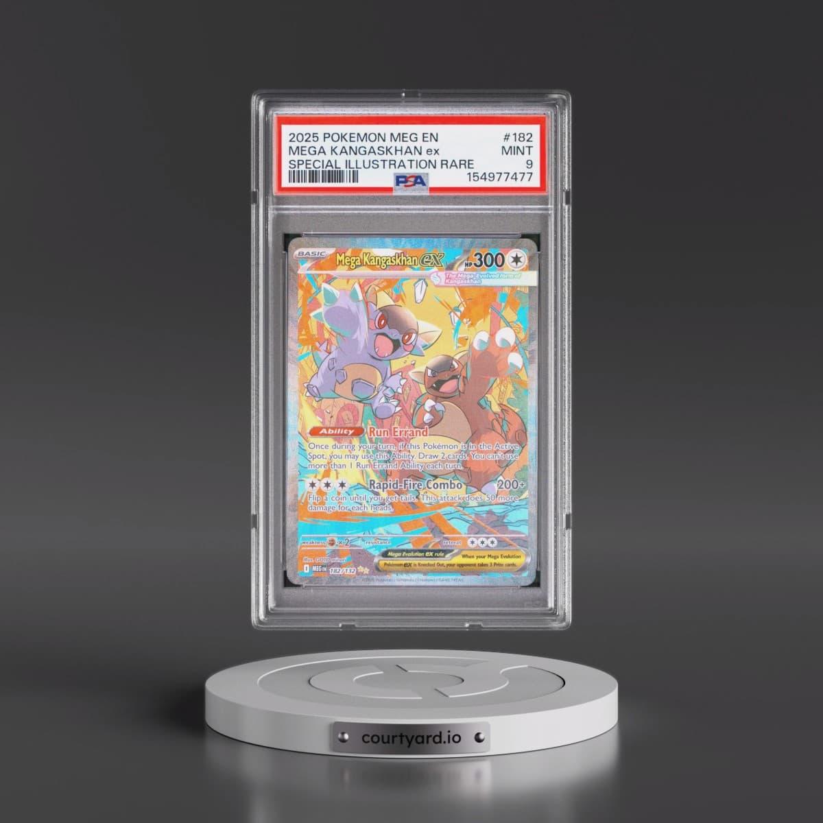 2025 Pokémon Meg EN-Mega Evolution #182 Mega Kangaskhan EX - Holo Special Illustration Rare (PSA 9 MINT)
