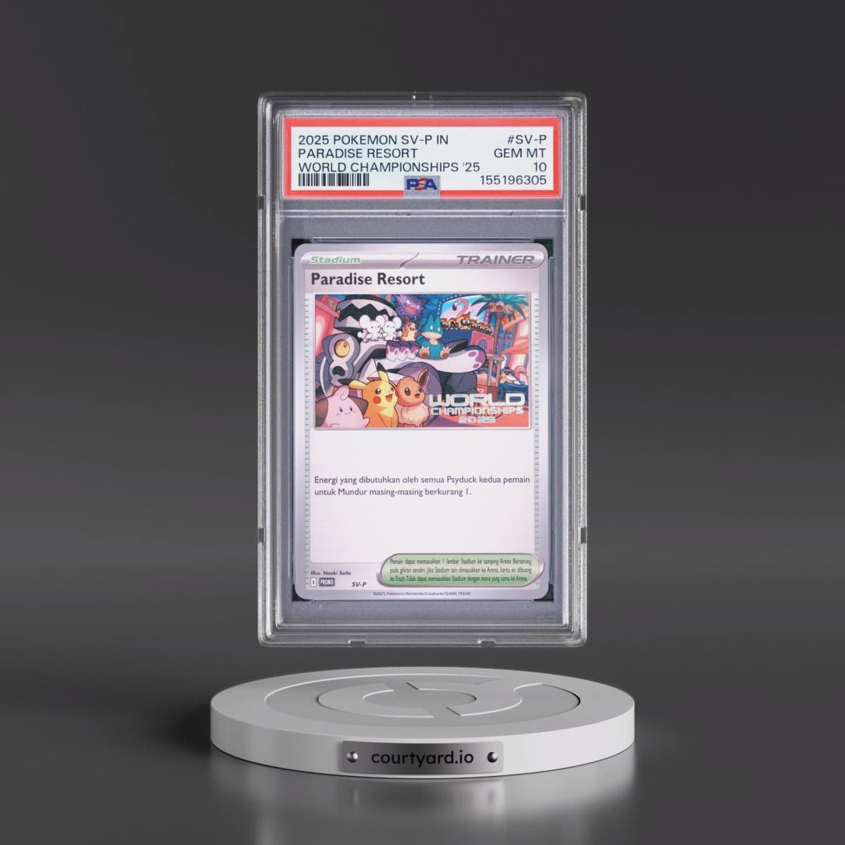 2025 Pokémon SV-P Promo #SV-P Paradise Resort - World Championships 2025 (PSA 10 GEM MINT)