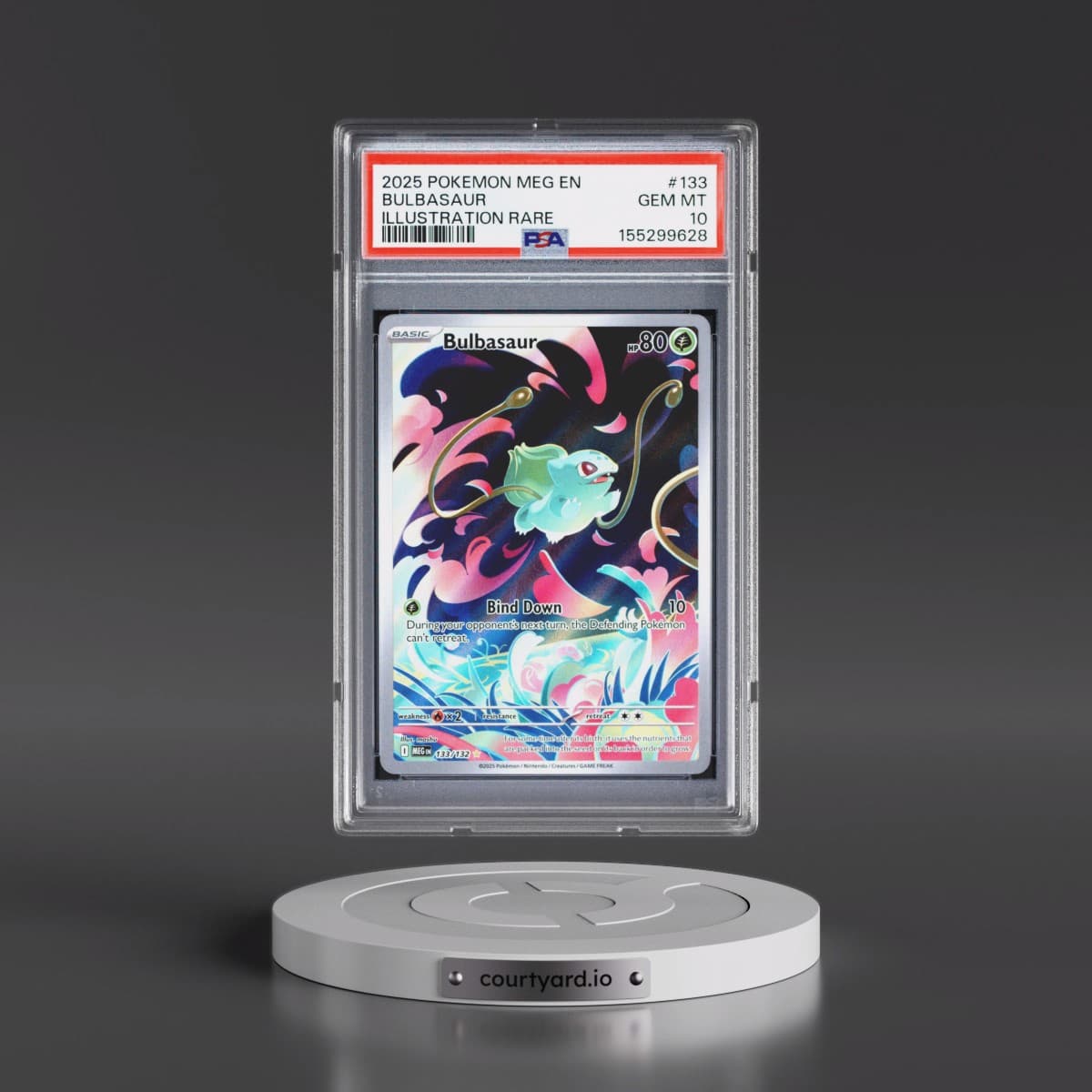 2025 Pokémon Meg EN-Mega Evolution #133 Bulbasaur - Illustration Rare (PSA 10 GEM MINT)