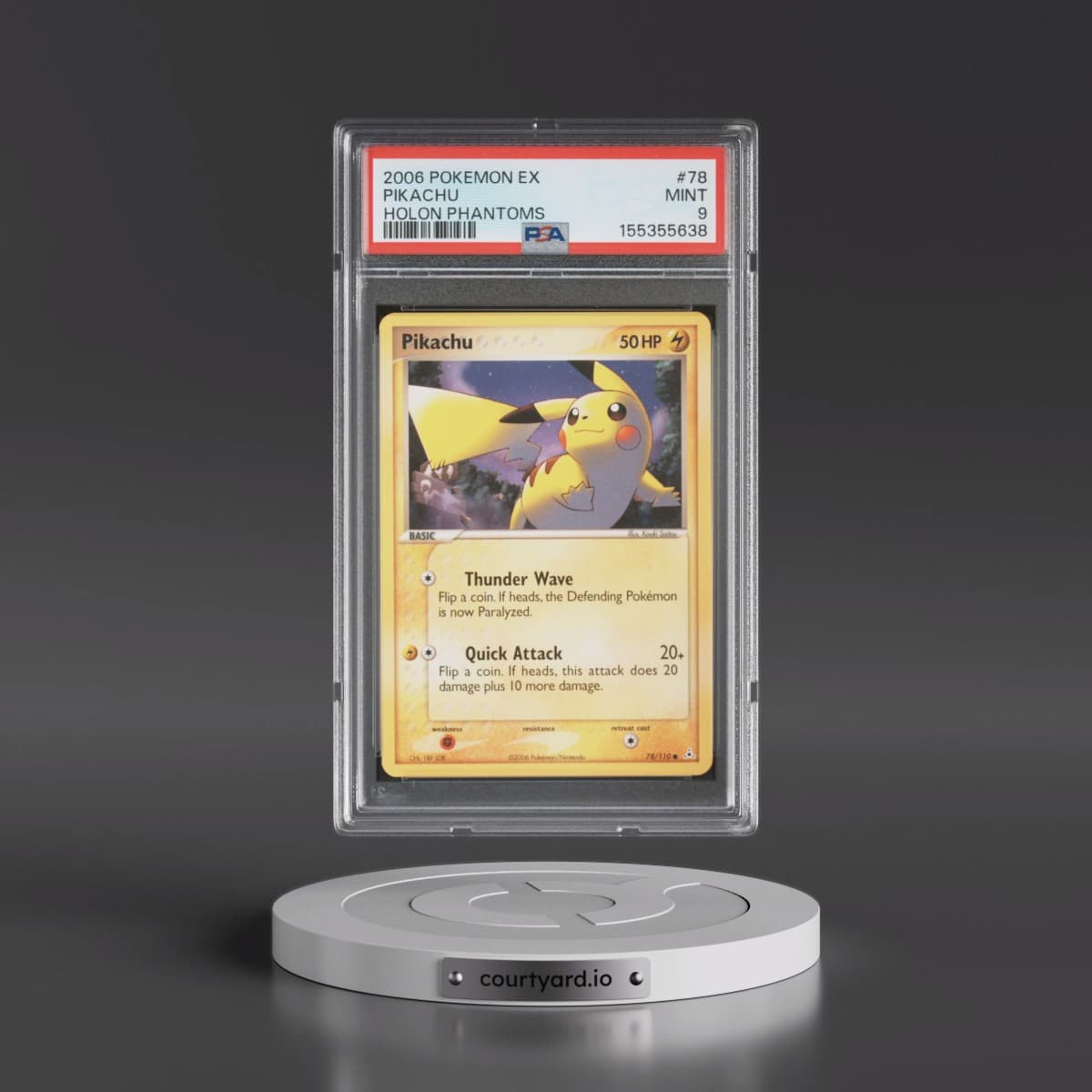 2006 Pokémon EX Holon Phantoms #78 Pikachu (PSA 9 MINT)