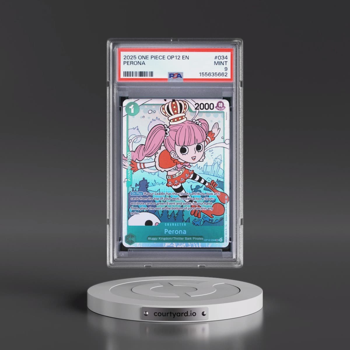 2025 One Piece OP12-Legacy of the Master #034 Perona (PSA 9 MINT)