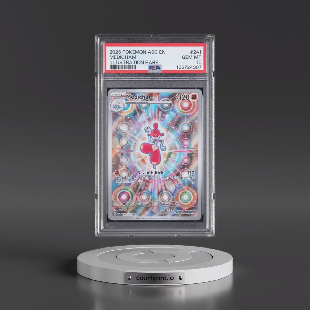2026 Pokémon Asc EN-Ascended Heroes #241 Medicham - Illustration Rare (PSA 10 GEM MINT)