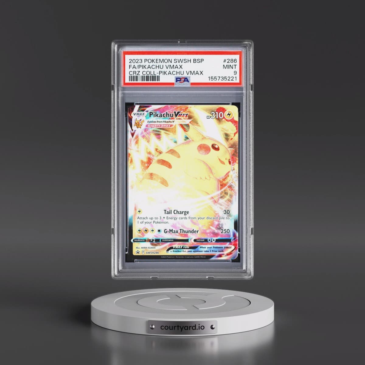 2023 Pokémon Swsh Black Star Promo #286 Pikachu Vmax - Full Art Crown Zenith Collections-Pikachu Vmax (PSA 9 MINT)