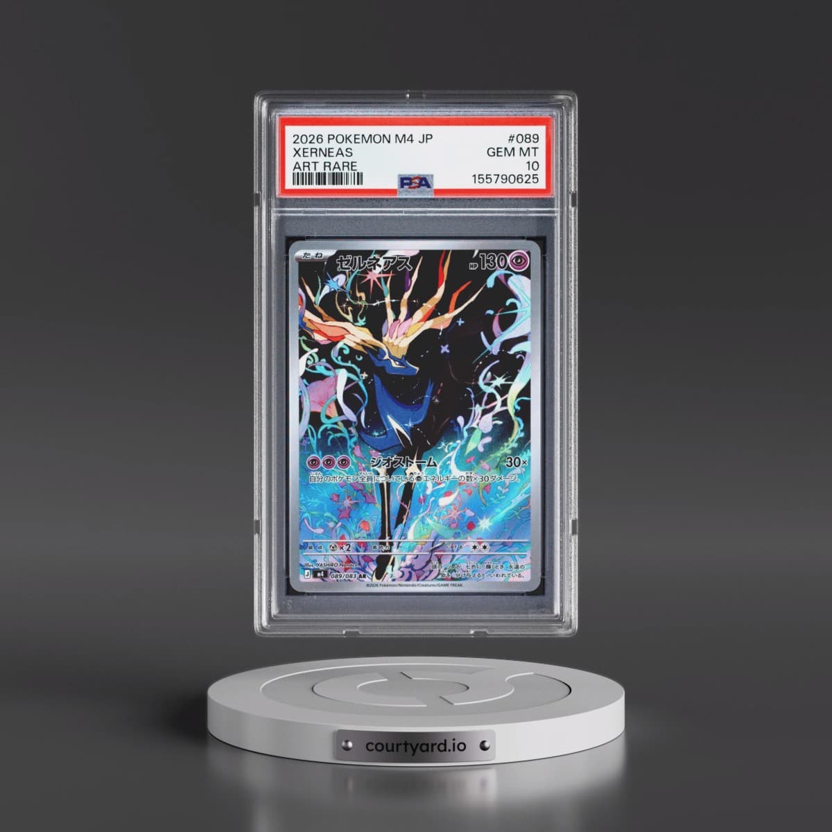 2026 Pokémon M4-Ninja Spinner #089 Xerneas - Art Rare (PSA 10 GEM MINT)