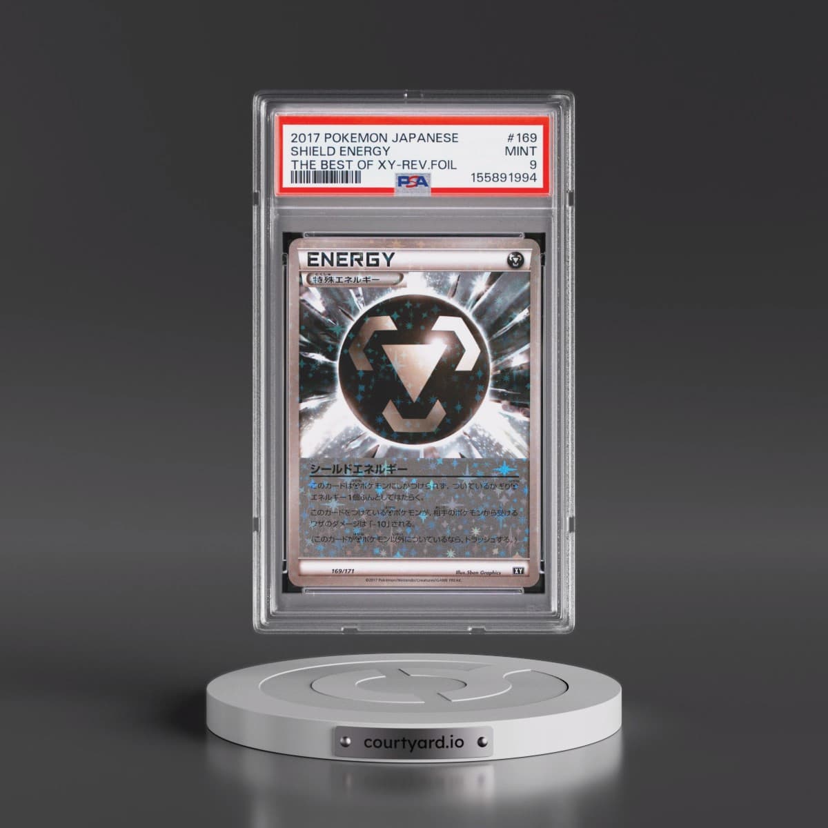 2017 Pokémon the Best of XY #169 Shield Energy - Reverse Foil (PSA 9 MINT)