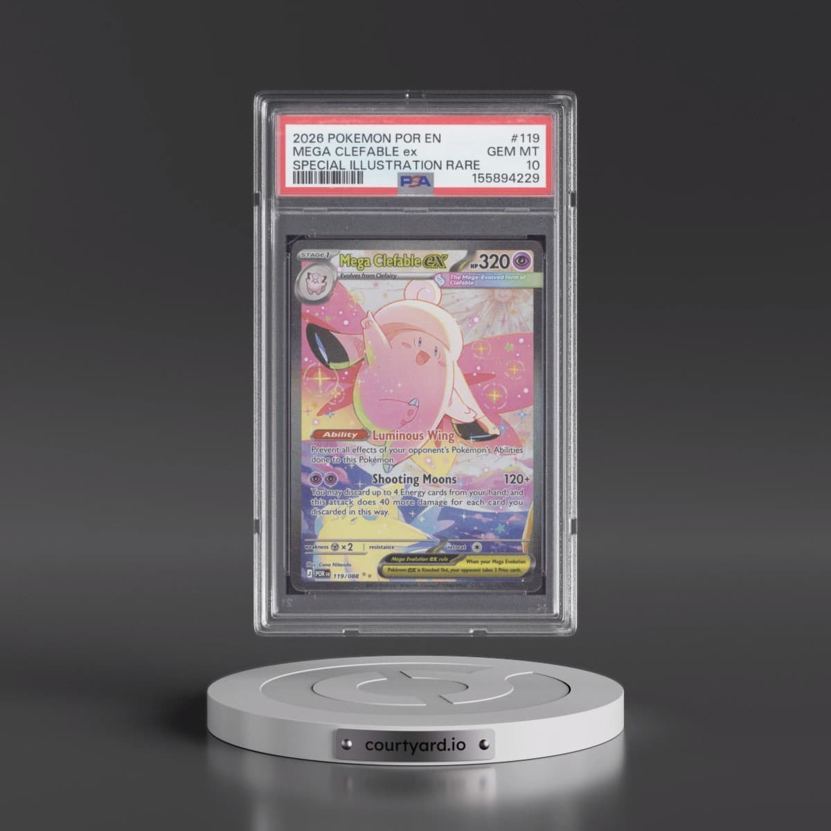 2026 Pokémon Por EN-Perfect Order #119 Mega Clefable EX - Holo Special Illustration Rare (PSA 10 GEM MINT)