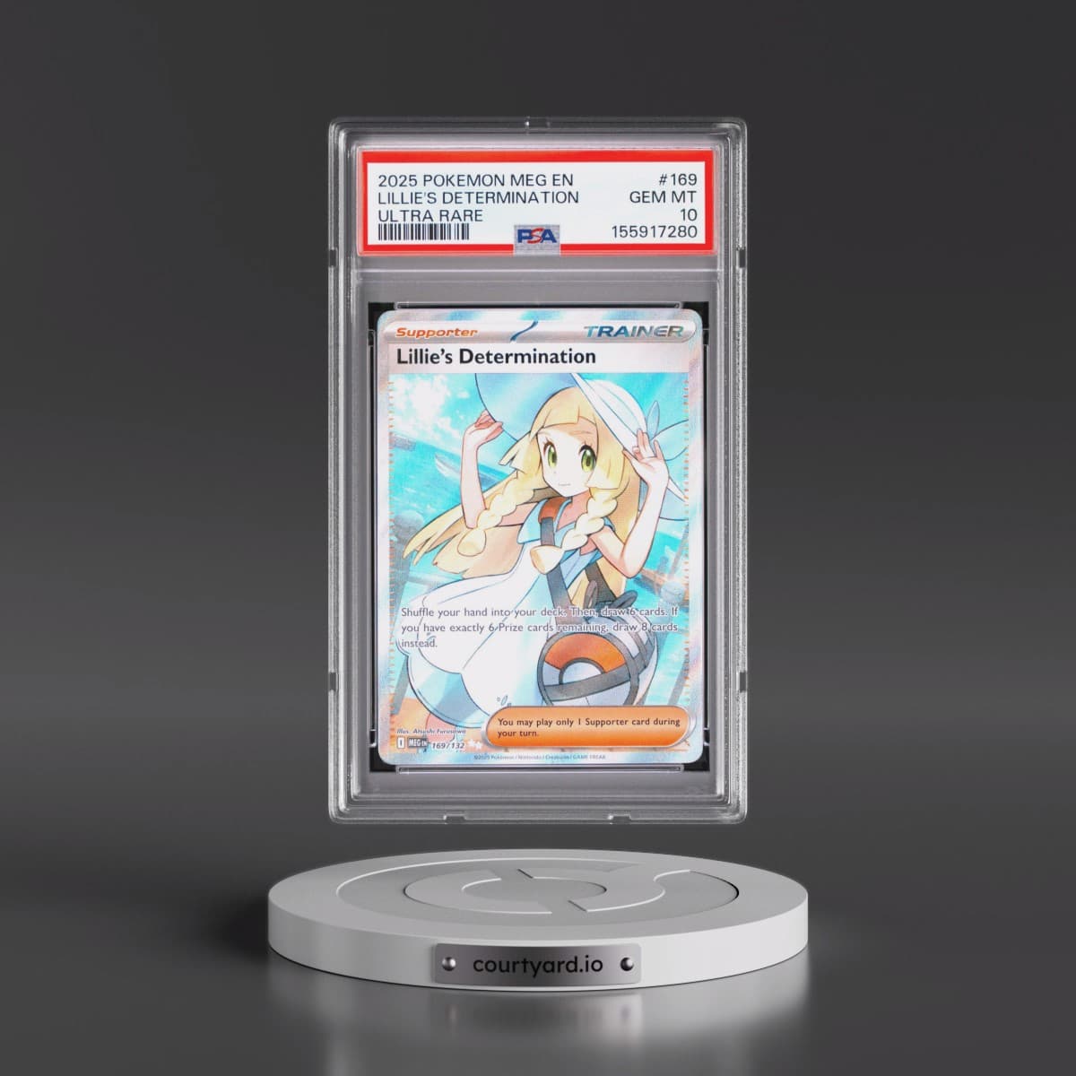 2025 Pokémon Meg EN-Mega Evolution #169 Lillie's Determination - Ultra Rare (PSA 10 GEM MINT)