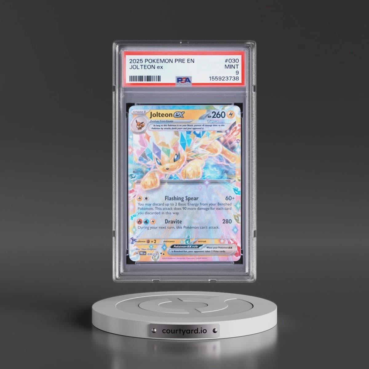 2025 Pokémon Pre EN-Prismatic Evolutions #030 Jolteon EX - Holo (PSA 9 MINT)