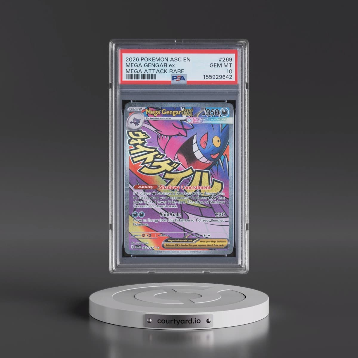 2026 Pokémon Asc EN-Ascended Heroes #269 Mega Gengar EX - Holo Mega Attack Rare (PSA 10 GEM MINT)
