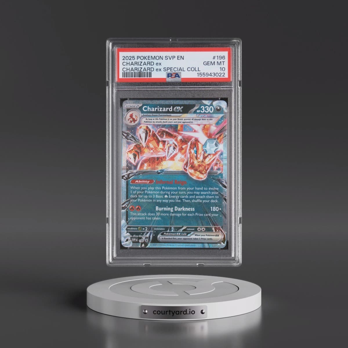 2025 Pokémon Svp EN-SV Black Star Promo #196 Charizard EX - Holo Charizard EX Special Collection (PSA 10 GEM MINT)