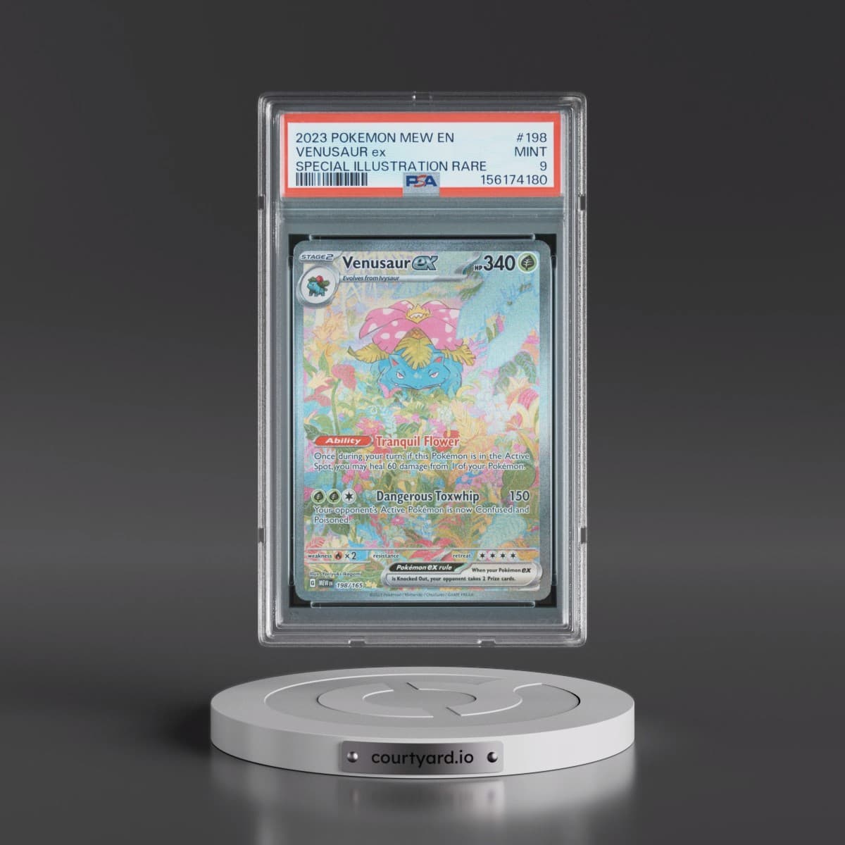 2023 Pokémon Mew EN-151 #198 Venusaur EX - Holo Special Illustration Rare (PSA 9 MINT)