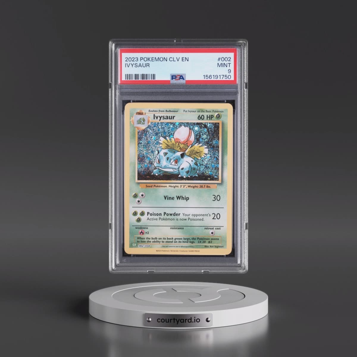 2023 Pokémon CLV-Trading Card Game Classic Venusaur & Lugia EX Deck #002 Ivysaur (PSA 9 MINT)