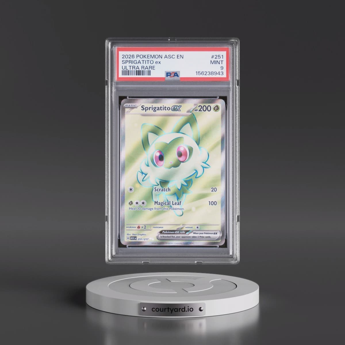 2026 Pokémon Asc EN-Ascended Heroes #251 Sprigatito EX - Holo Ultra Rare (PSA 9 MINT)