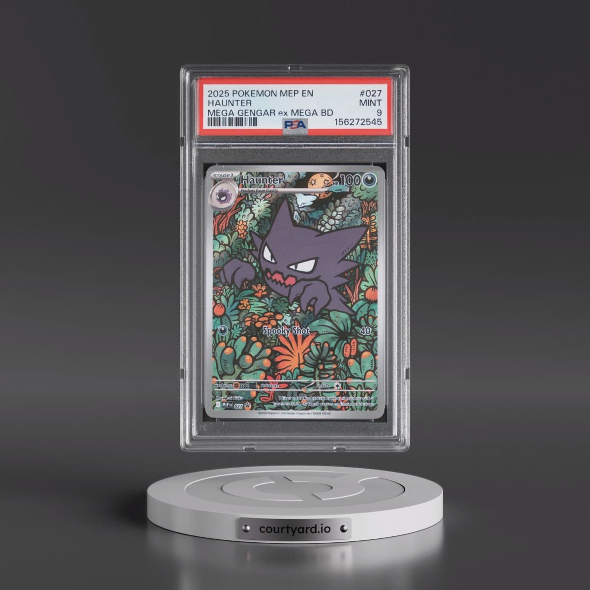 2025 Pokémon Mep EN-Me Black Star Promo #027 Haunter - Mega Gengar EX Mega Battle Deck (PSA 9 MINT)