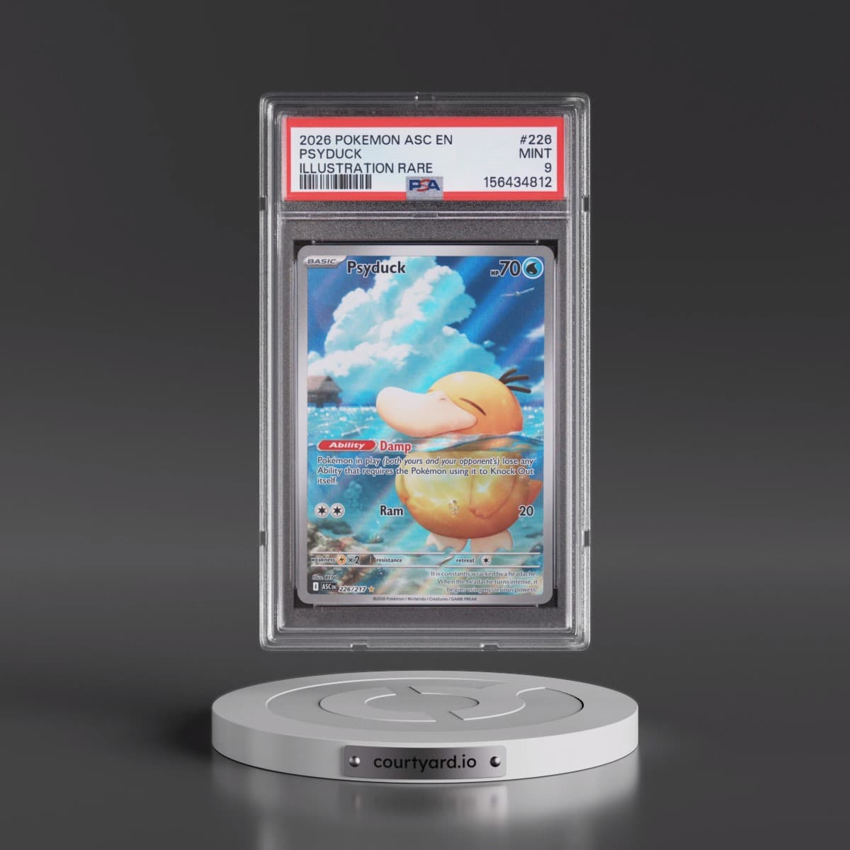2026 Pokémon Asc EN-Ascended Heroes #226 Psyduck - Illustration Rare (PSA 9 MINT)
