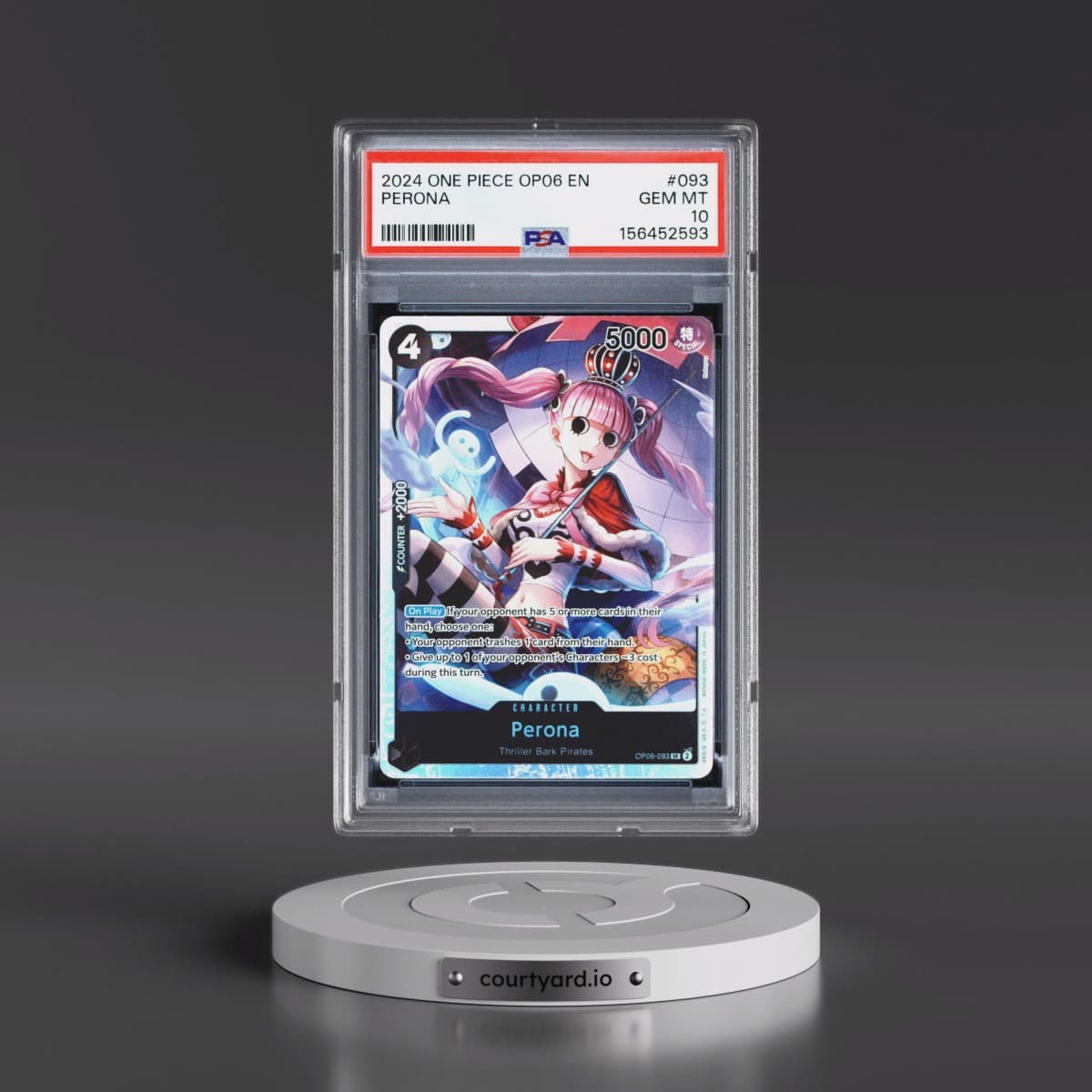 2024 One Piece OP06-Wings of the Captain #093 Perona (PSA 10 GEM MINT)