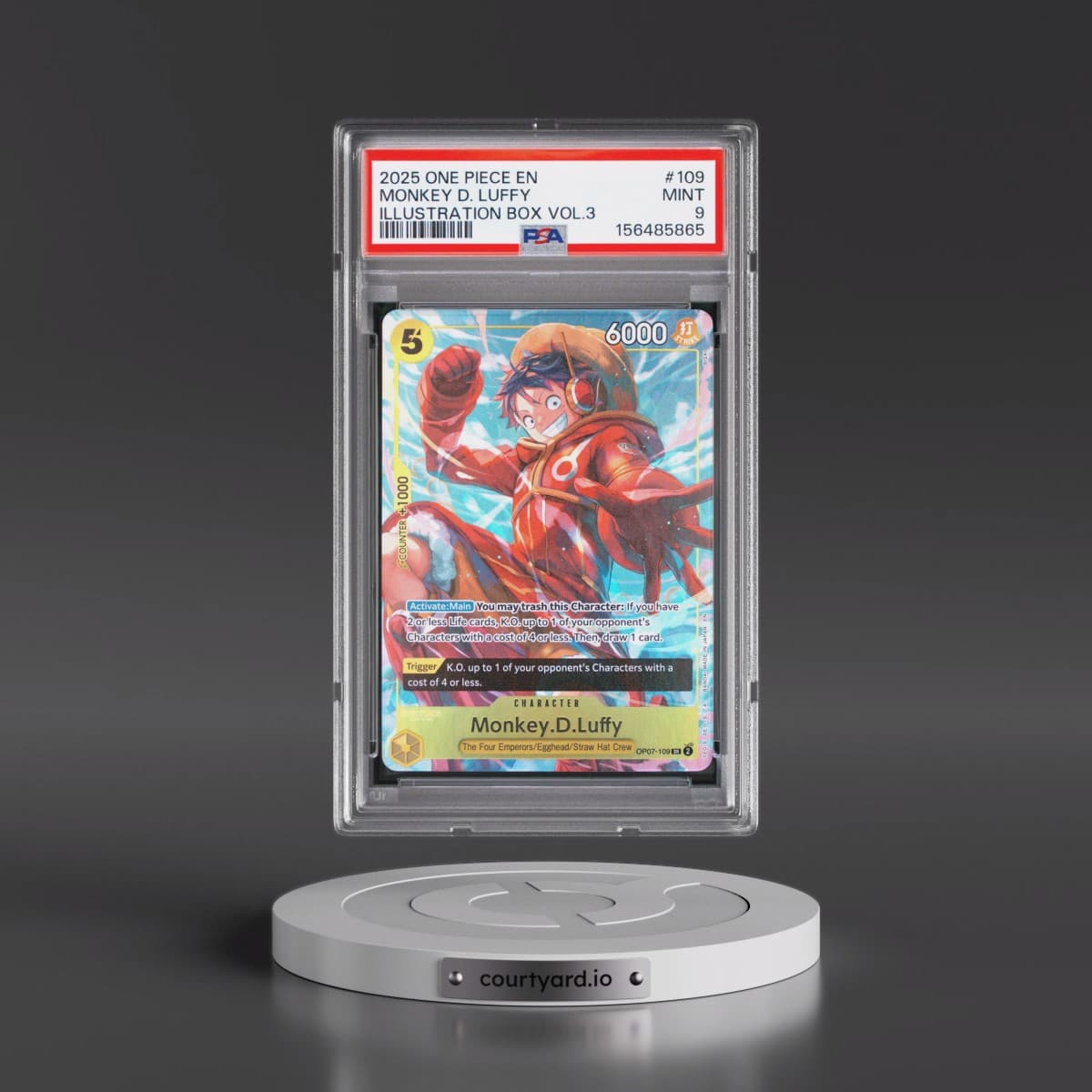 2025 One Piece Promos #109 Monkey D. Luffy - Illustration Box Vol.3 (PSA 9 MINT)