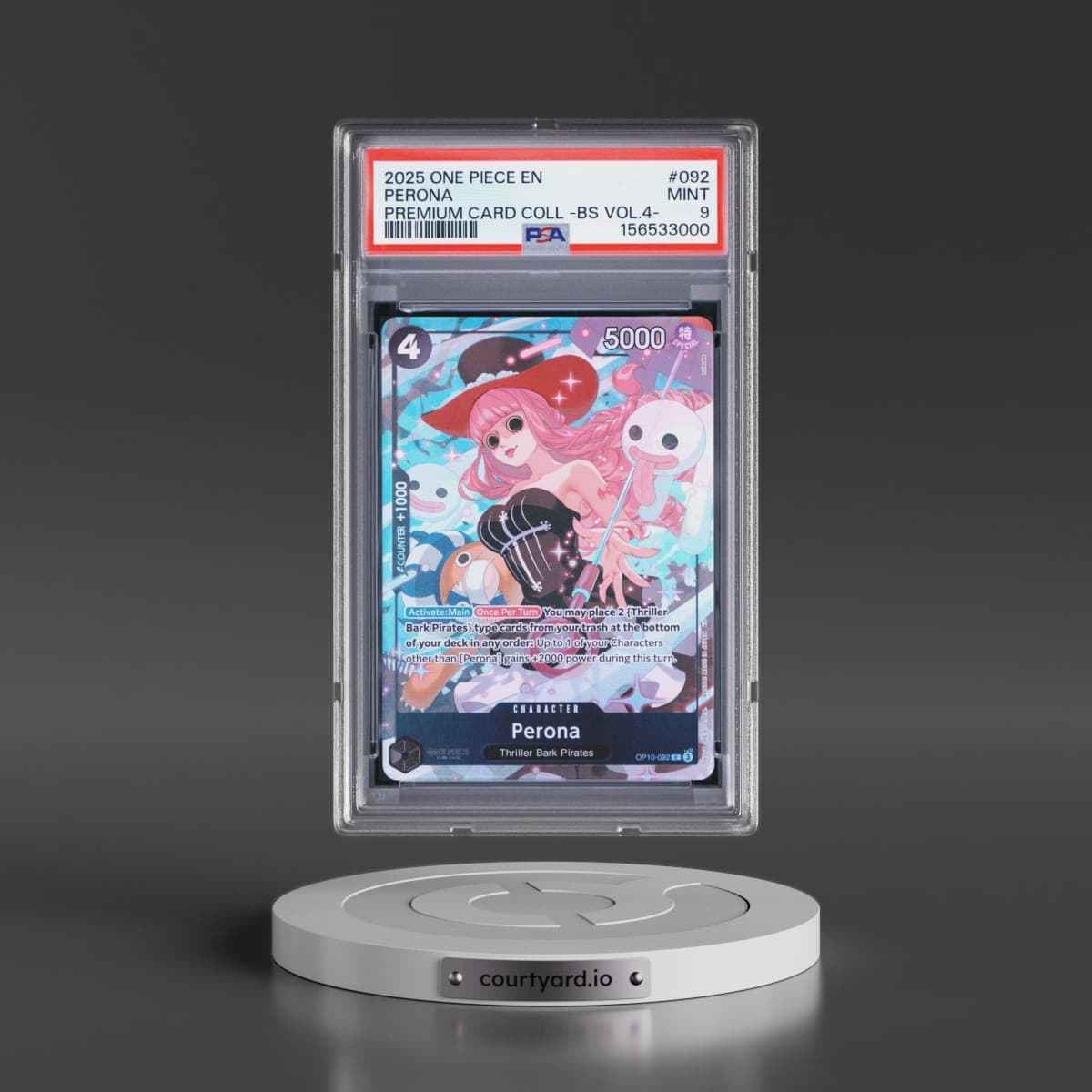 2025 One Piece Premium Card Collection -Best Selection Vol.4 #092 Perona (PSA 9 MINT)