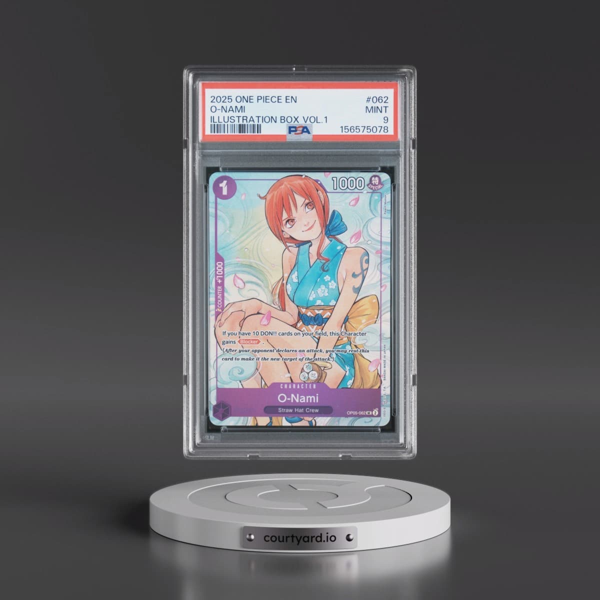 2025 One Piece Promos #062 O-Nami - Illustration Box Vol.1 (PSA 9 MINT)
