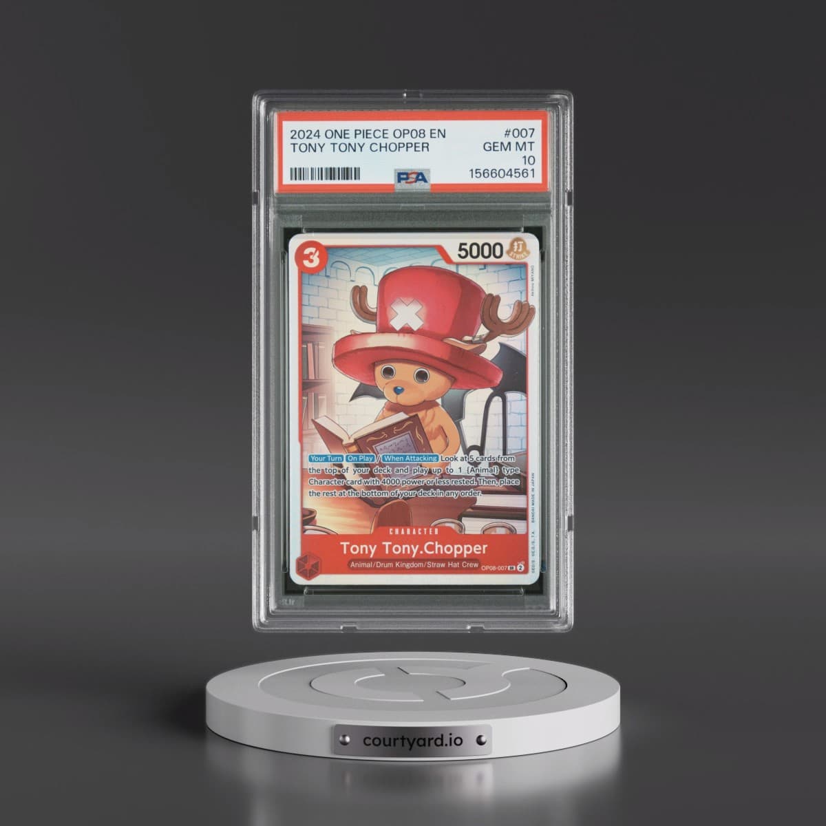 2024 One Piece OP08-Two Legends #007 Tony Tony Chopper (PSA 10 GEM MINT)