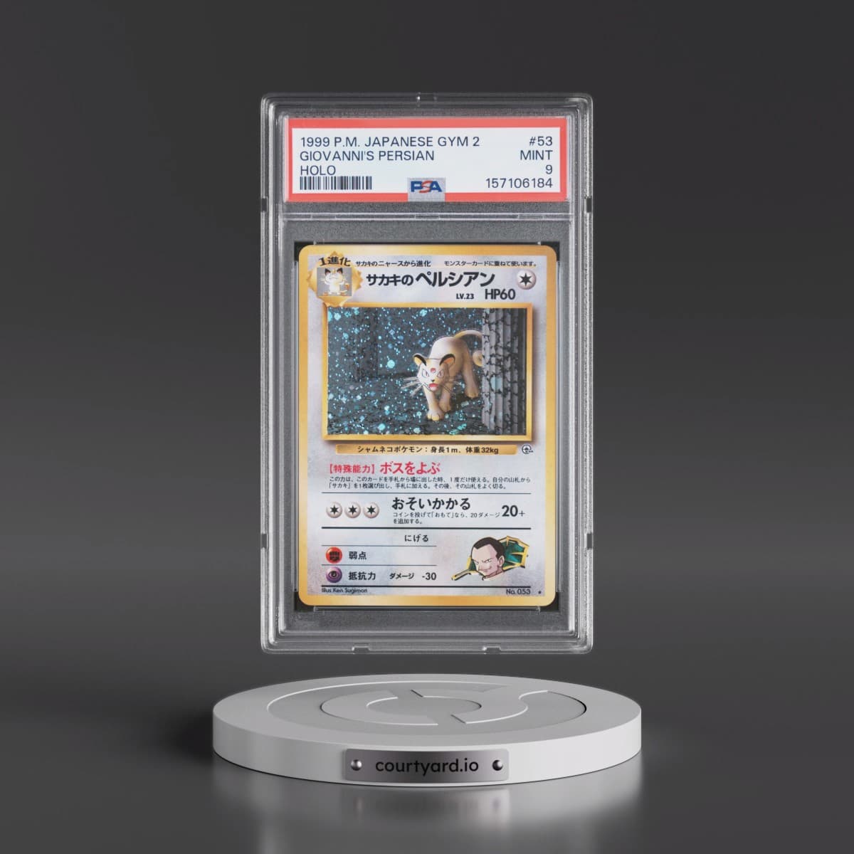 1999 Pokémon Gym 2 #53 Giovanni's Persian - Holo (PSA 9 MINT)