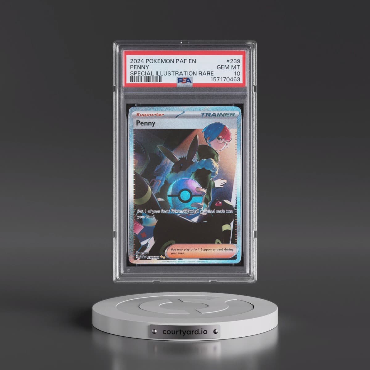 2024 Pokémon Paf EN-Paldean Fates #239 Penny - Special Illustration Rare (PSA 10 GEM MINT)