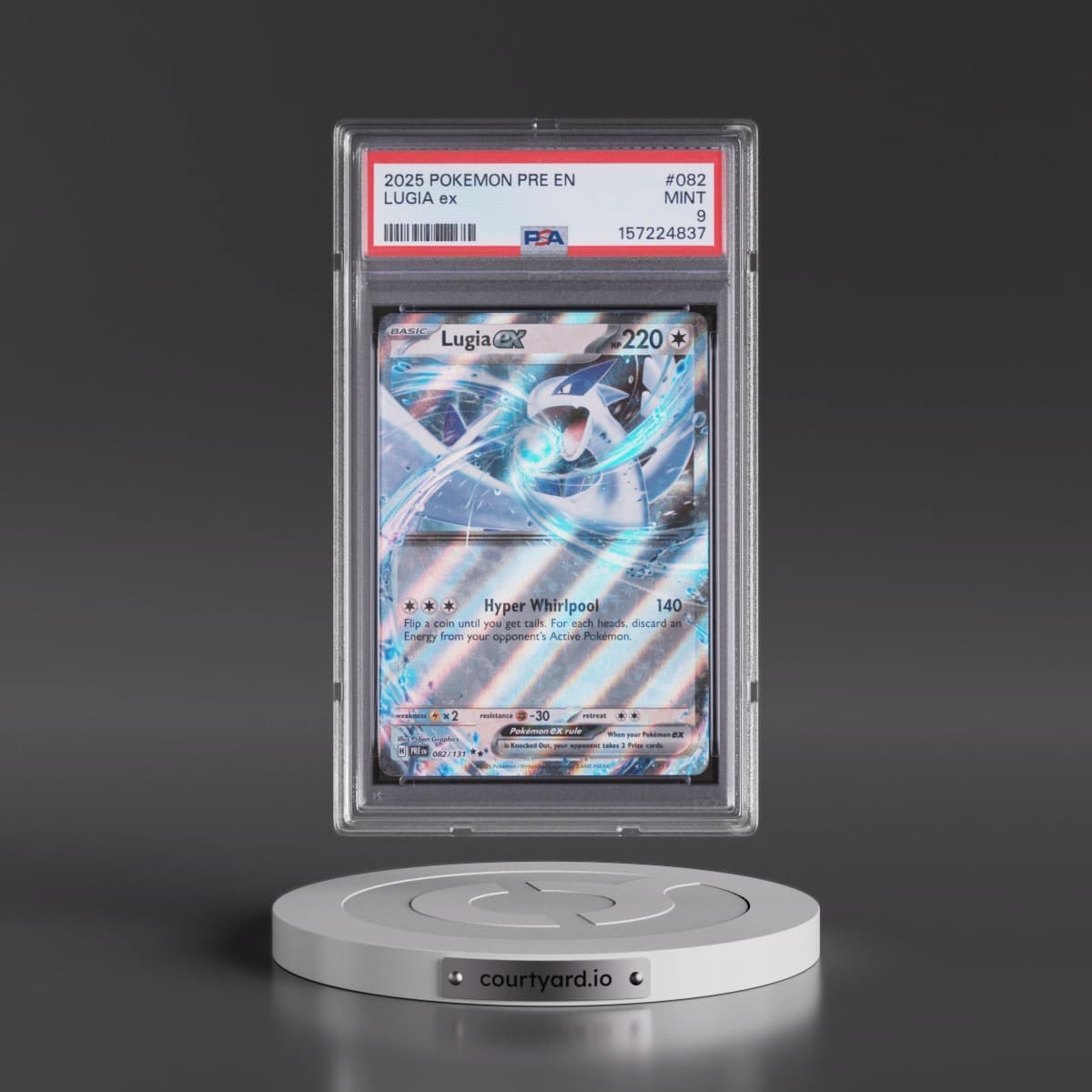 2025 Pokémon Pre EN-Prismatic Evolutions #082 Lugia EX - Holo (PSA 9 MINT)