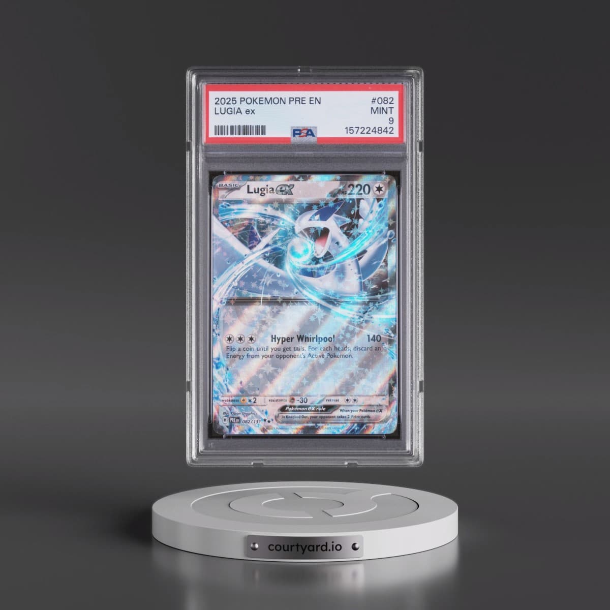 2025 Pokémon Pre EN-Prismatic Evolutions #082 Lugia EX - Holo (PSA 9 MINT)