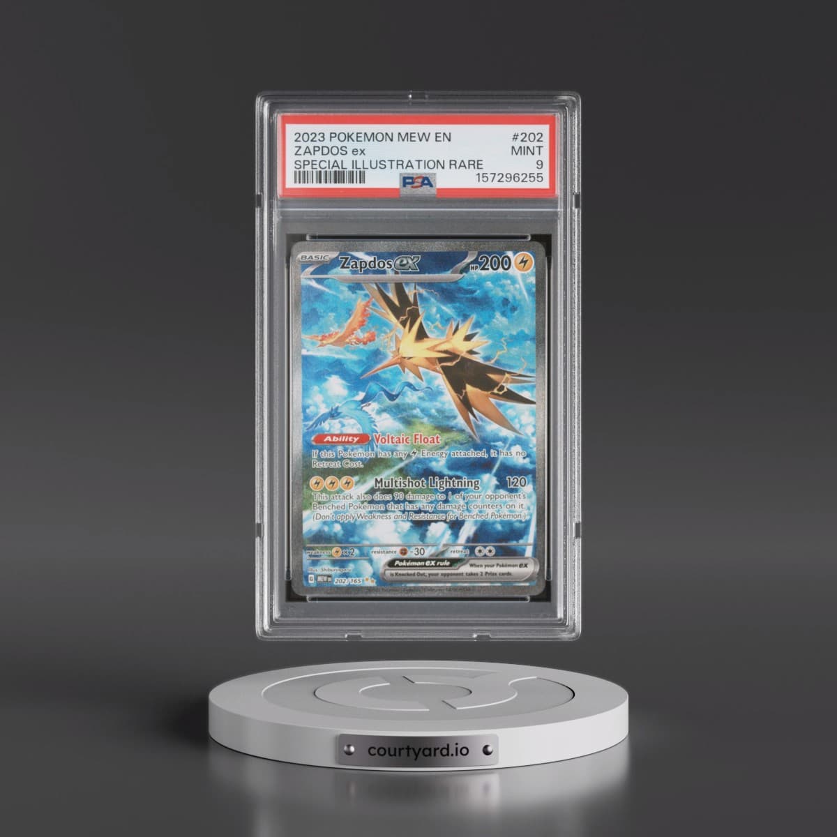 2023 Pokémon Mew EN-151 #202 Zapdos EX - Holo Special Illustration Rare (PSA 9 MINT)
