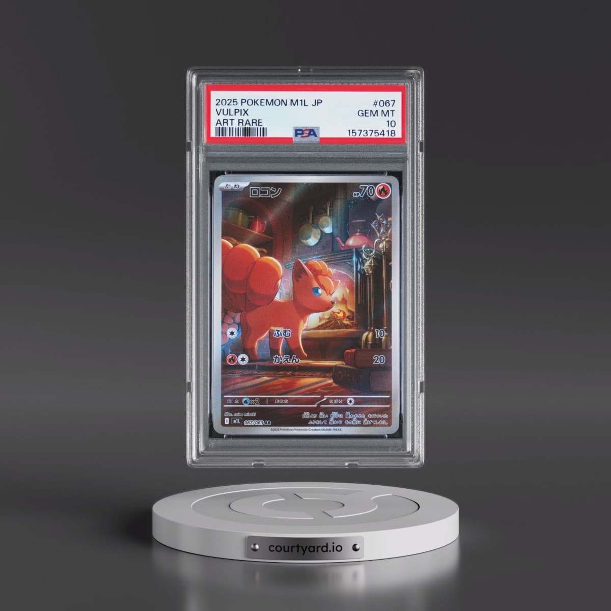2025 Pokémon M1l-Mega Brave #067 Vulpix - Art Rare (PSA 10 GEM MINT)